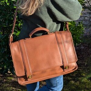 Vintage Coach Essex Briefcase - British Tan - Style 5274